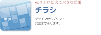 チラシ、デザインからプリント、発送まで承ります。